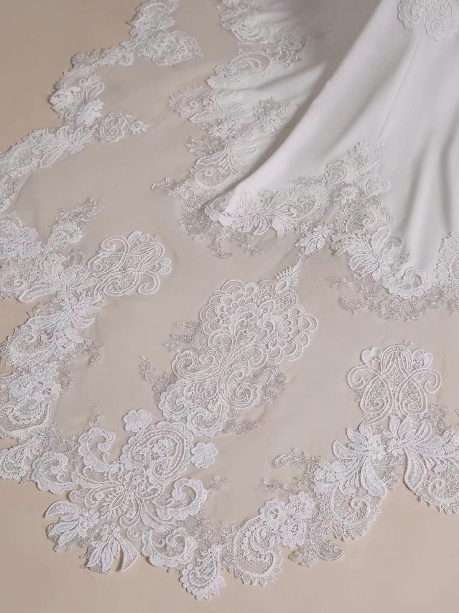 Robe De Mariée Col Américain Blanche – Image 8