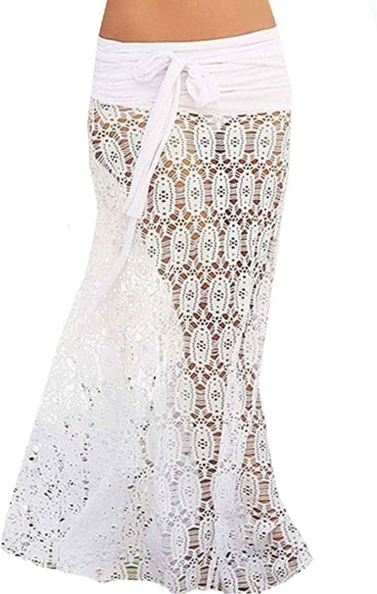 Robe Hippie Chic Dentelle Blanche – Image 3