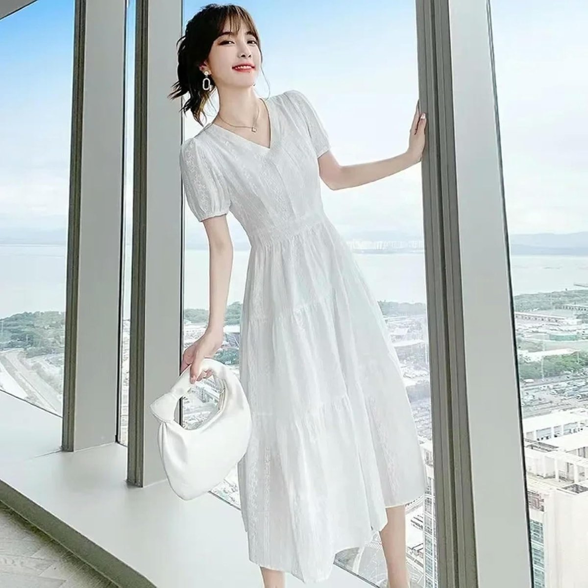 Robe Dentelle Blanche Patineuse – Image 5