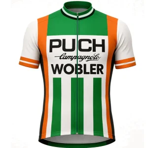 Maillot de Cyclisme rétro Puch Campagnolo Sem - Blanc/Vert - Gruppo Sportivo