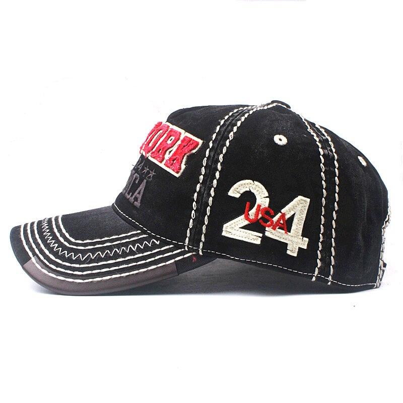 Casquette Vintage New York Rouge Et Noir – Image 3