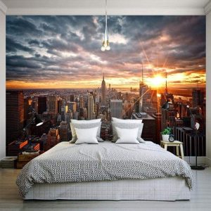 Papier Peint Vintage Imprimé New York